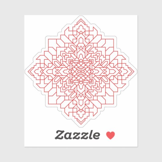 幾何学曼荼羅#14 シール (シート)