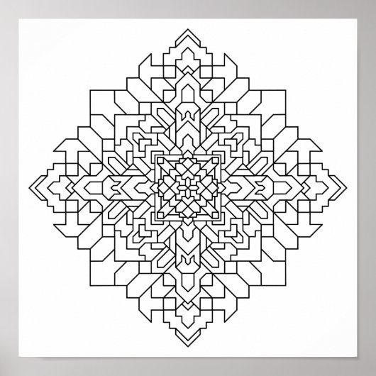 幾何学曼荼羅#14 ポスター (正面)