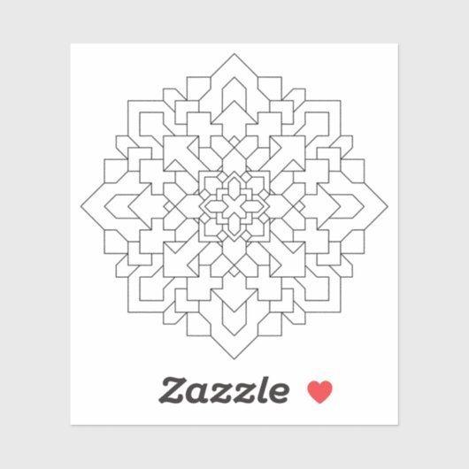 幾何学曼荼羅#3 シール (シート)