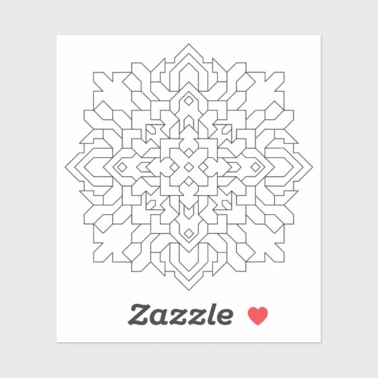 幾何学曼荼羅#6 シール (シート)