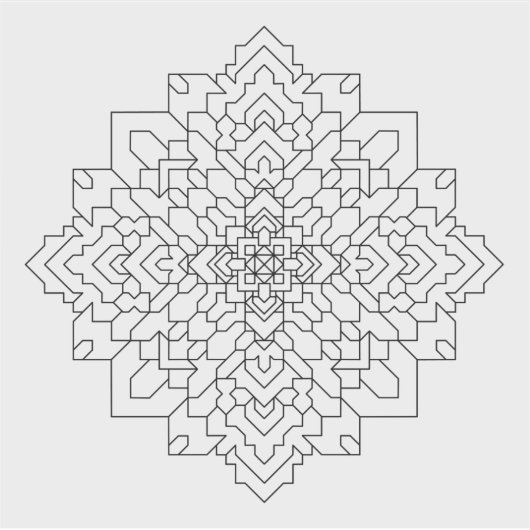 幾何学曼荼羅#7 シール (正面)