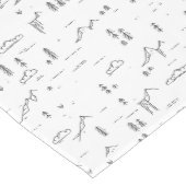 幾何学木地線の横パターン ミディアムテーブルランナー (コーナー)