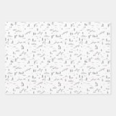 幾何学木地線の横パターン ラッピングペーパーシート (正面3)