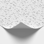 幾何学木地線の横パターン ラッピングペーパー (角)