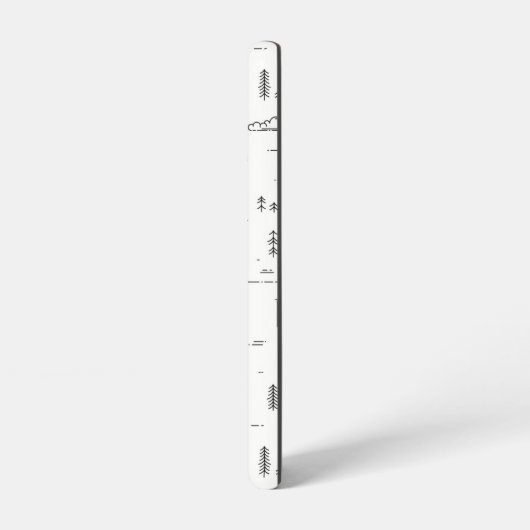 幾何学木地線の横パターン SAMSUNG GALAXYケース (左側面)