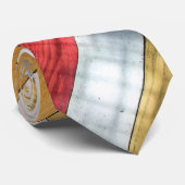 幾何学木目の床パターン ネクタイ (ロール)