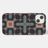 幾何学柄 ヴィンテージ トレンディ iPhoneケース (裏面横)