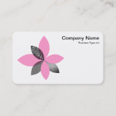 幾何学植物の花 – ピンク 名刺 (正面)