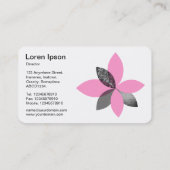 幾何学植物の花 – ピンク 名刺 (裏面)