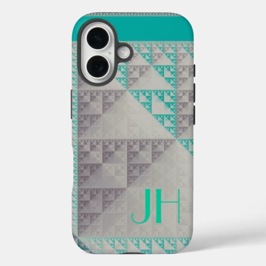幾何学模様とモノグラカスタムム Case-Mate iPhoneケース (裏面)