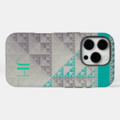 幾何学模様とモノグラカスタムム Case-Mate iPhoneケース (裏面 (横))