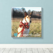 幾何学模様と滑らかな色が縁ど好き キャンバスプリント (インサイチュ (ウッドフロア))