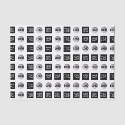 幾何学模様と2つのロゴのデザイン 薄葉紙 (正面)