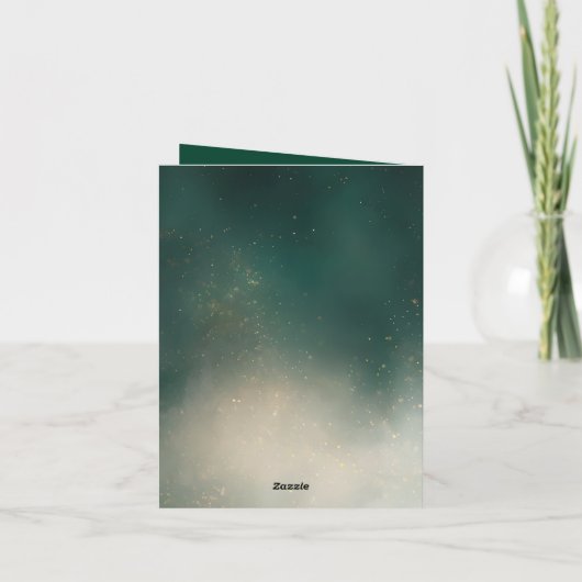 幾何学模様のあるミニマリストのラインアートクリスマスツリー シーズンカード (裏面)