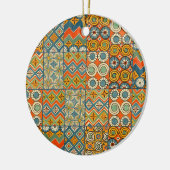 幾何学模様のエジプトのタイル セラミックオーナメント (左)