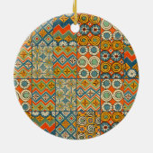 幾何学模様のエジプトのタイル セラミックオーナメント (裏面)
