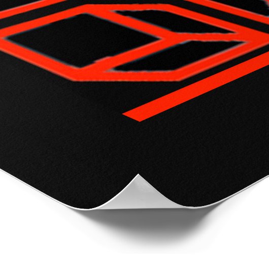 「幾何学模様のオペアートポスター」 ポスター (角)