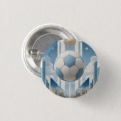 幾何学模様のサッカー都市景観-アルゼンチン 缶バッジ (正面&裏面)
