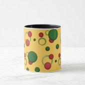 幾何学模様のドット任意の色の円 マグカップ (中央)
