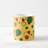 幾何学模様のドット任意の色の円 マグカップ (中央)