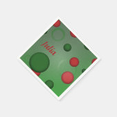 幾何学模様のドット緑の円の名前 スタンダードカクテルナプキン (角)