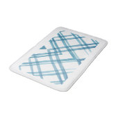 幾何学模様のバスタはっきりしたットコンテンポラリー – 青 バスマット (アングル)