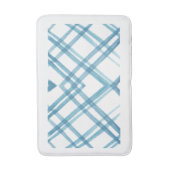 幾何学模様のバスタはっきりしたットコンテンポラリー – 青 バスマット (正面縦)