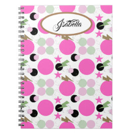 幾何学模様のパワーガール ノートブック