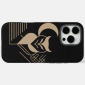 幾何学模様のフクロウと三日月 Case-Mate iPhoneケース (裏面 (横))