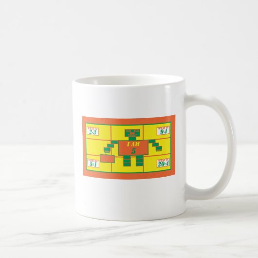 幾何学模様のマグカップ 長方形 5歳 コーヒーマグカップ (右)
