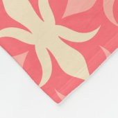 幾何学模様のレトロカラー70s フリースブランケット (角)