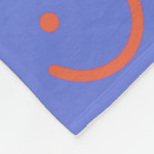 幾何学模様のレトロカラー70s フリースブランケット (角)