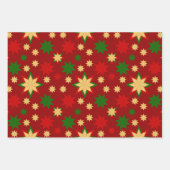 幾何学模様の休日の星 ラッピングペーパーシート (正面3)