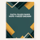 幾何学模様の信仰の感動的引用文 ノートブック (正面)