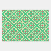 幾何学模様の折り返し紙フラットシートセット ラッピングペーパーシート (正面3)