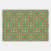 幾何学模様の折り返し紙フラットシートセット ラッピングペーパーシート (正面2)