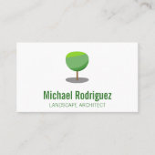 幾何学模様の木のロゴ 名刺 (正面)