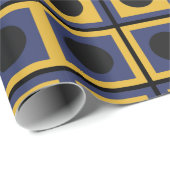 幾何学模様の正方形のモダン円 ラッピングペーパー (ロールコーナー)