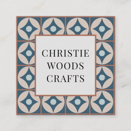 幾何学模様の正方形名刺 スクエア名刺 (正面)