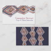 幾何学模様の水彩模様の名刺デザイン 名刺 (正面/裏面)