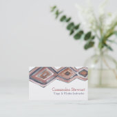 幾何学模様の水彩模様の名刺デザイン 名刺 (スタンド正面)