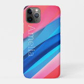 幾何学模様の波 コーラルブルー Case-Mate iPhoneケース (裏)