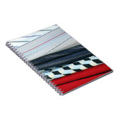 幾何学模様の生地5つ ノートブック (右側)