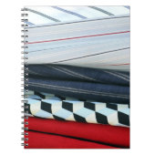 幾何学模様の生地5つ ノートブック (正面)