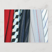 幾何学模様の生地5つ ポストカード (正面)