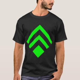 幾何学模様の矢印 02 - 緑 Tシャツ