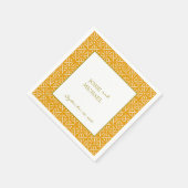 幾何学模様の結婚式ペーパーナプキン スタンダードカクテルナプキン (角)