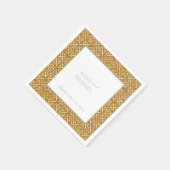 幾何学模様の結婚式ペーパーナプキン スタンダードカクテルナプキン (角)
