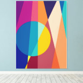 幾何学模様の背景の円 キャンバスプリント (インサイチュ (ウッドフロア))