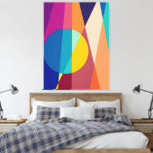 幾何学模様の背景の円 キャンバスプリント (インサイチュ (寝室))